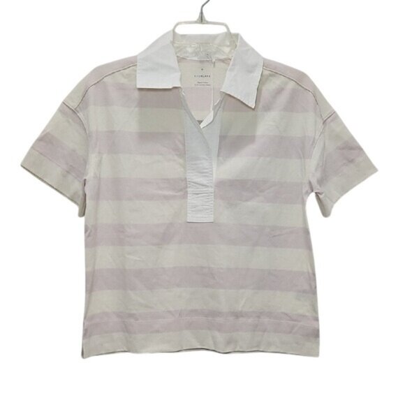 Everlane Striped Collared Polo Shirt Size Small New Organic Cotton Preppy Office - Picture 1 of 8